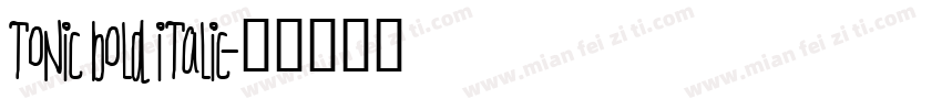 Tonic Bold Italic字体转换